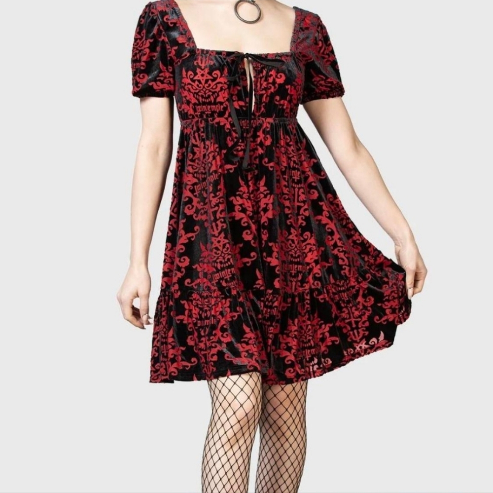Killstar X Twin Temple Velvet Dress